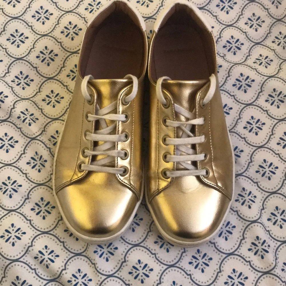 ZARA GOLD SNEAKER SHOES